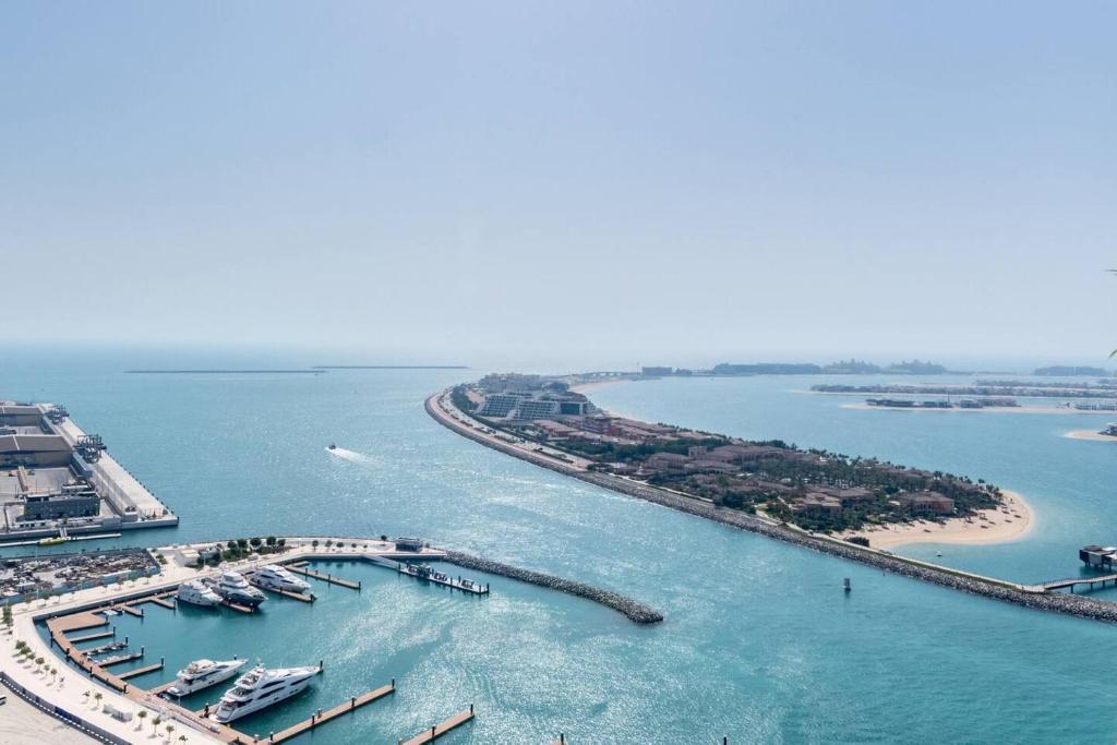 Ariel view of dubai harbour