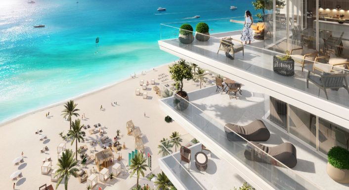 Emaar beach from at Dubai Harbour