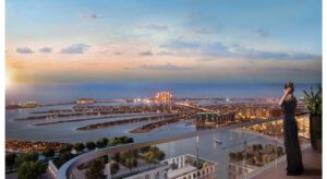 palm jumeirah view from emaar beachfront APartments